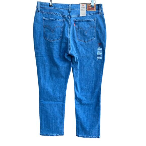 Levi’s Classic Straight Denim Jeans Women’s 16 Short Mid Rise Medium Wash NEW - Picture 4 of 9